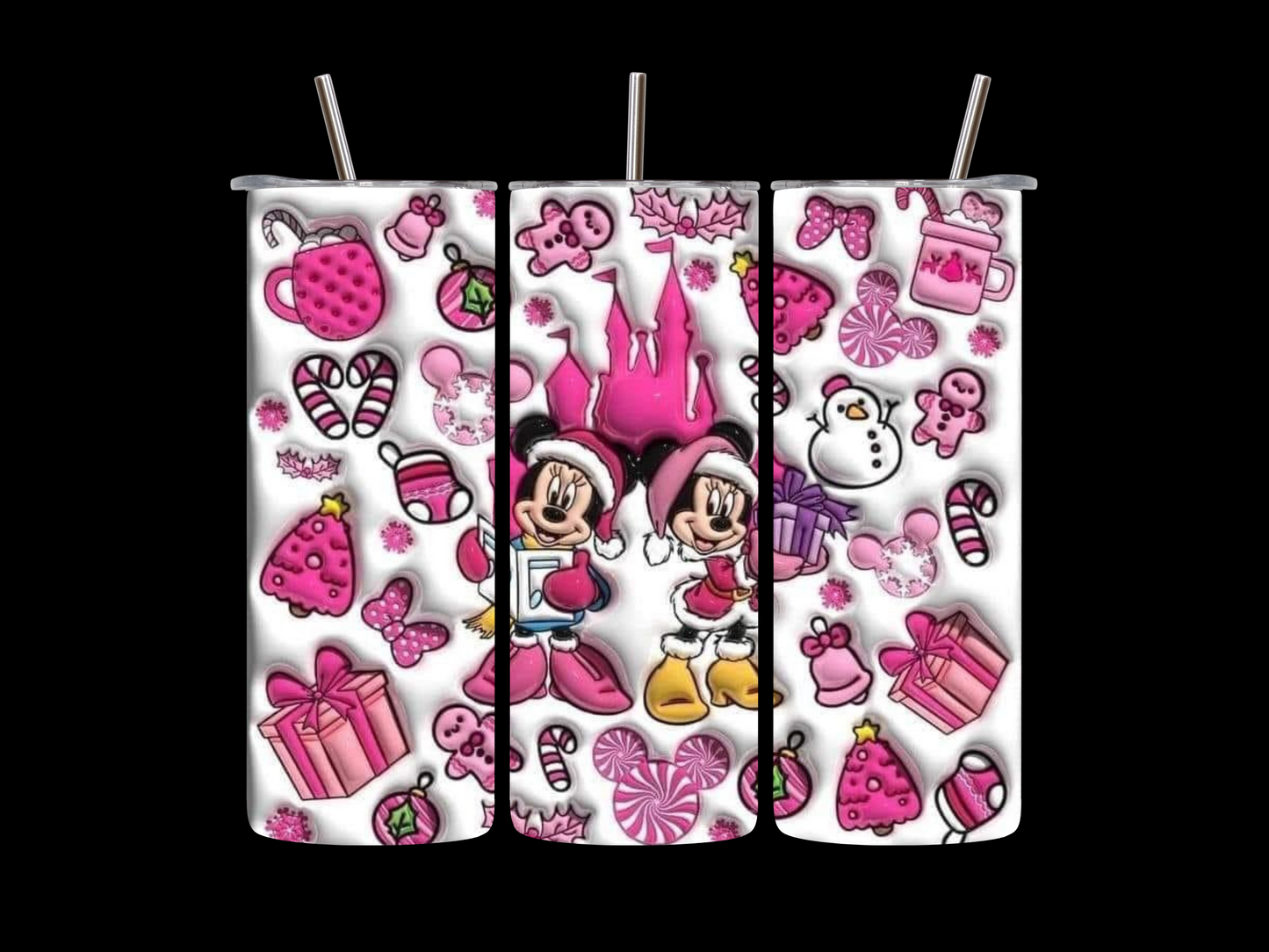 Minnie Christmas 20 oz Skinny Tumbler