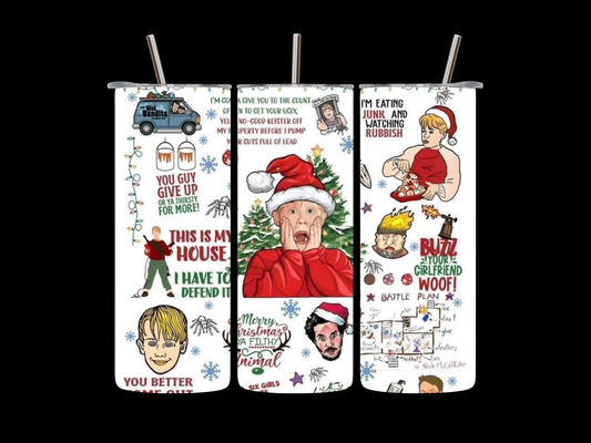 Home Alone Theme 20 oz Skinny Tumbler