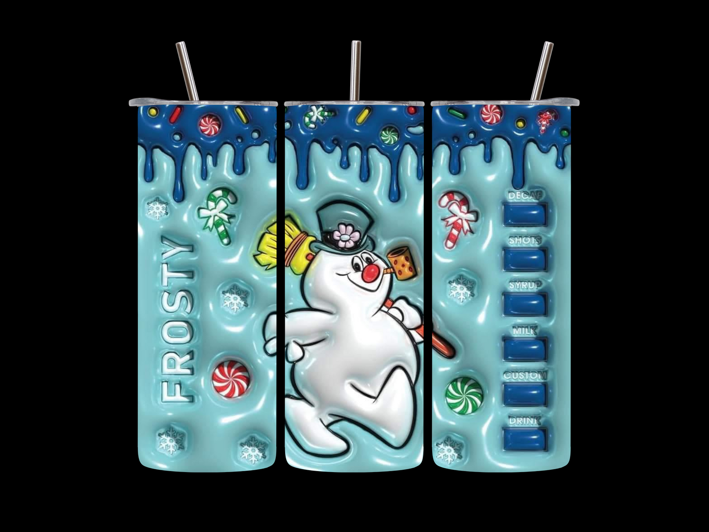 Frosty the Snowman Theme 20 oz Skinny Tumbler