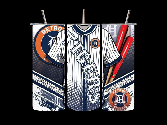 DETROIT TIGERS JERSEY 20oz  skinny tumbler