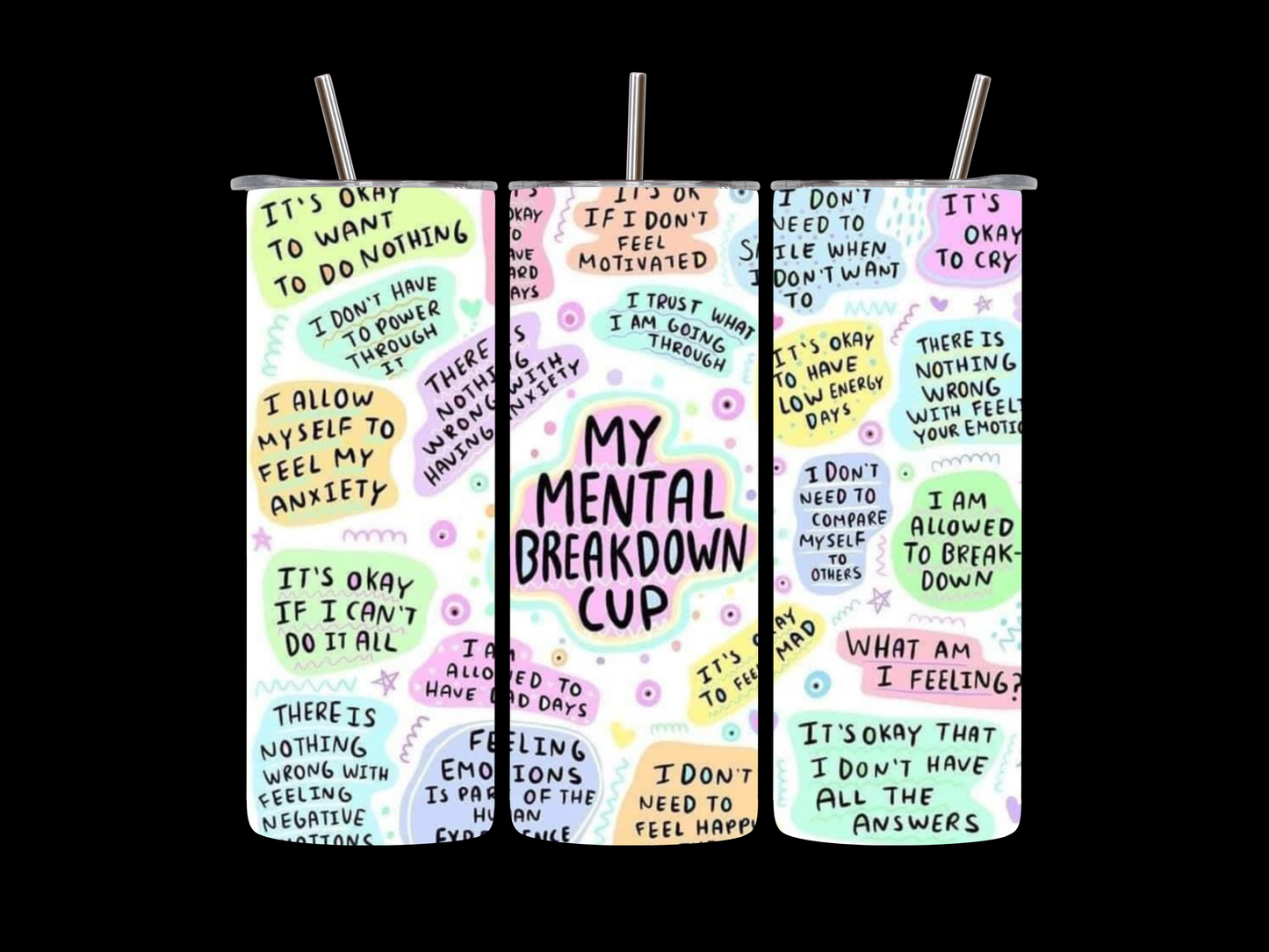 Mental Breakdown 20oz  skinny tumbler