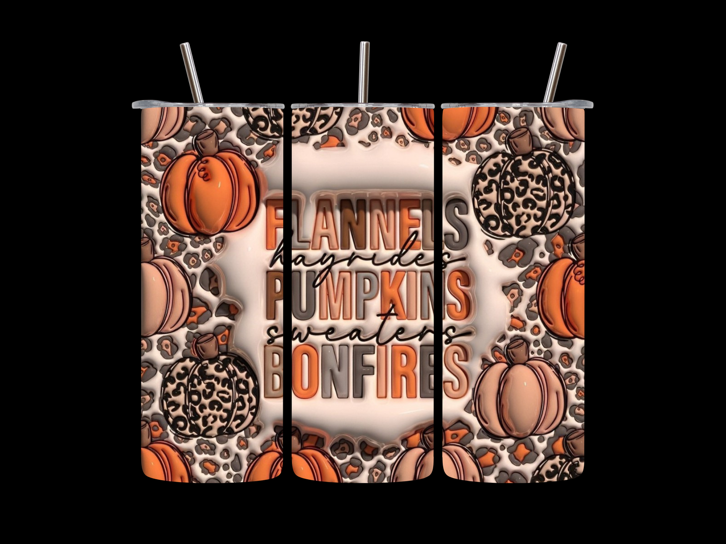 Fall Pumpkins 20oz Skinny Tumbler