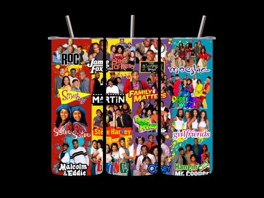 Black Sitcoms 20oz  skinny tumbler