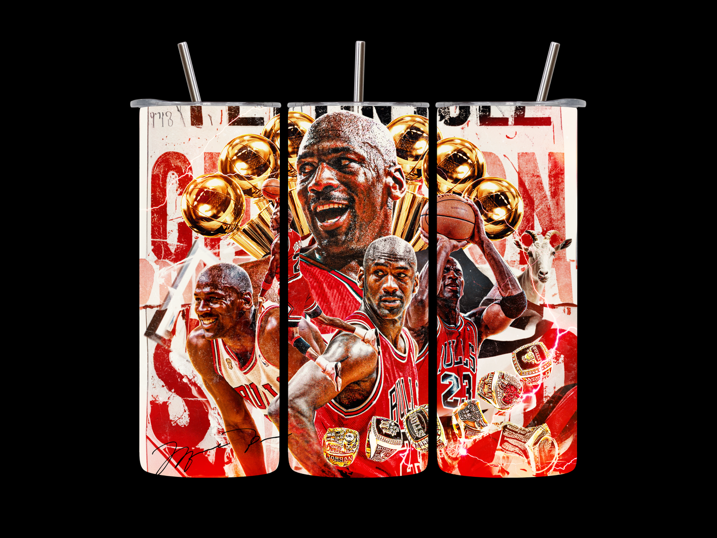 Michael Jordan 20oz  skinny tumbler