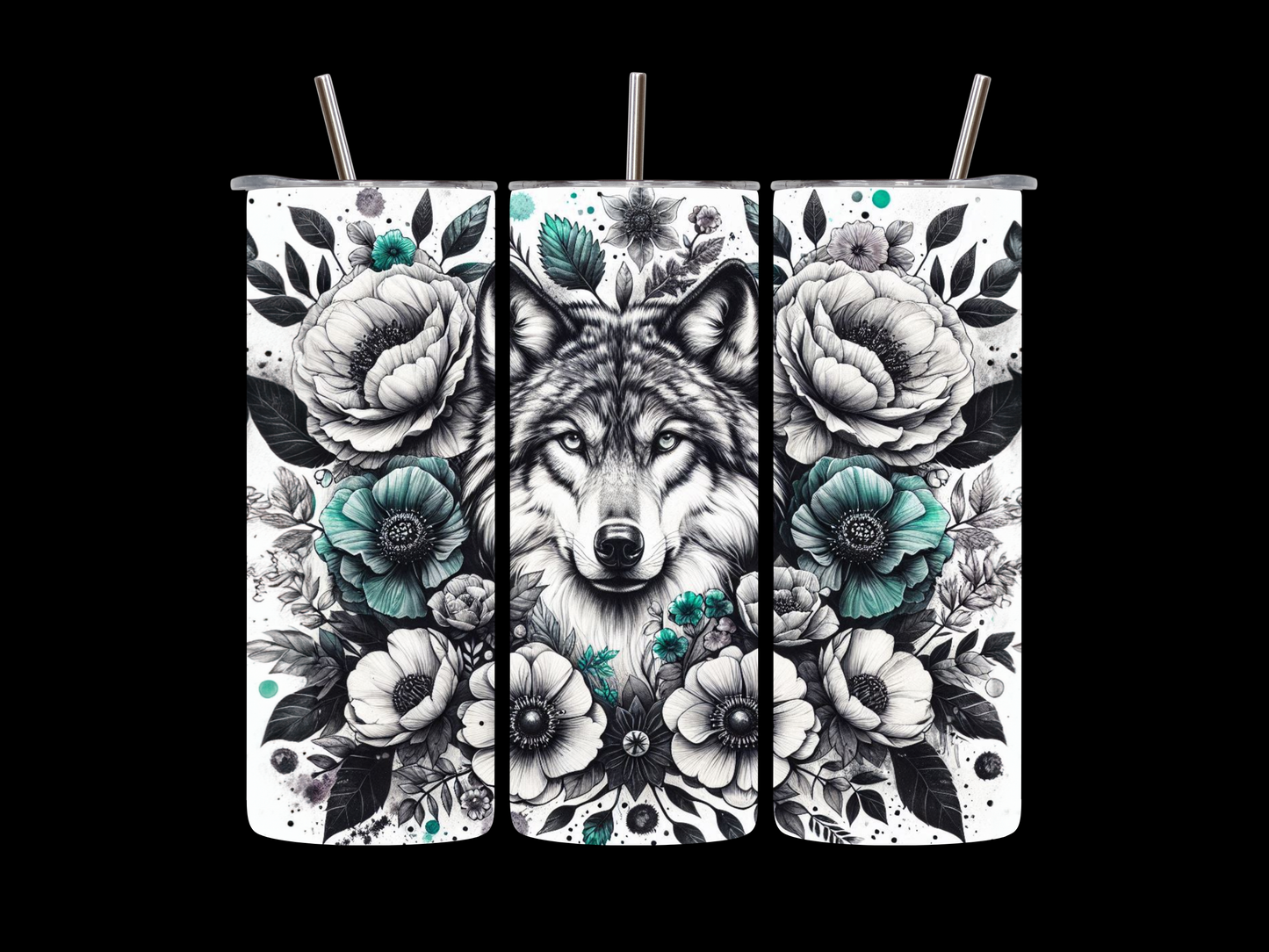 Wolf  20oz  skinny tumbler